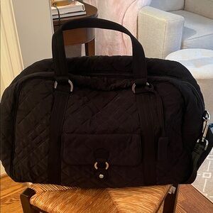Vera Bradley Miramar Weekender bag- black quilted NWOT